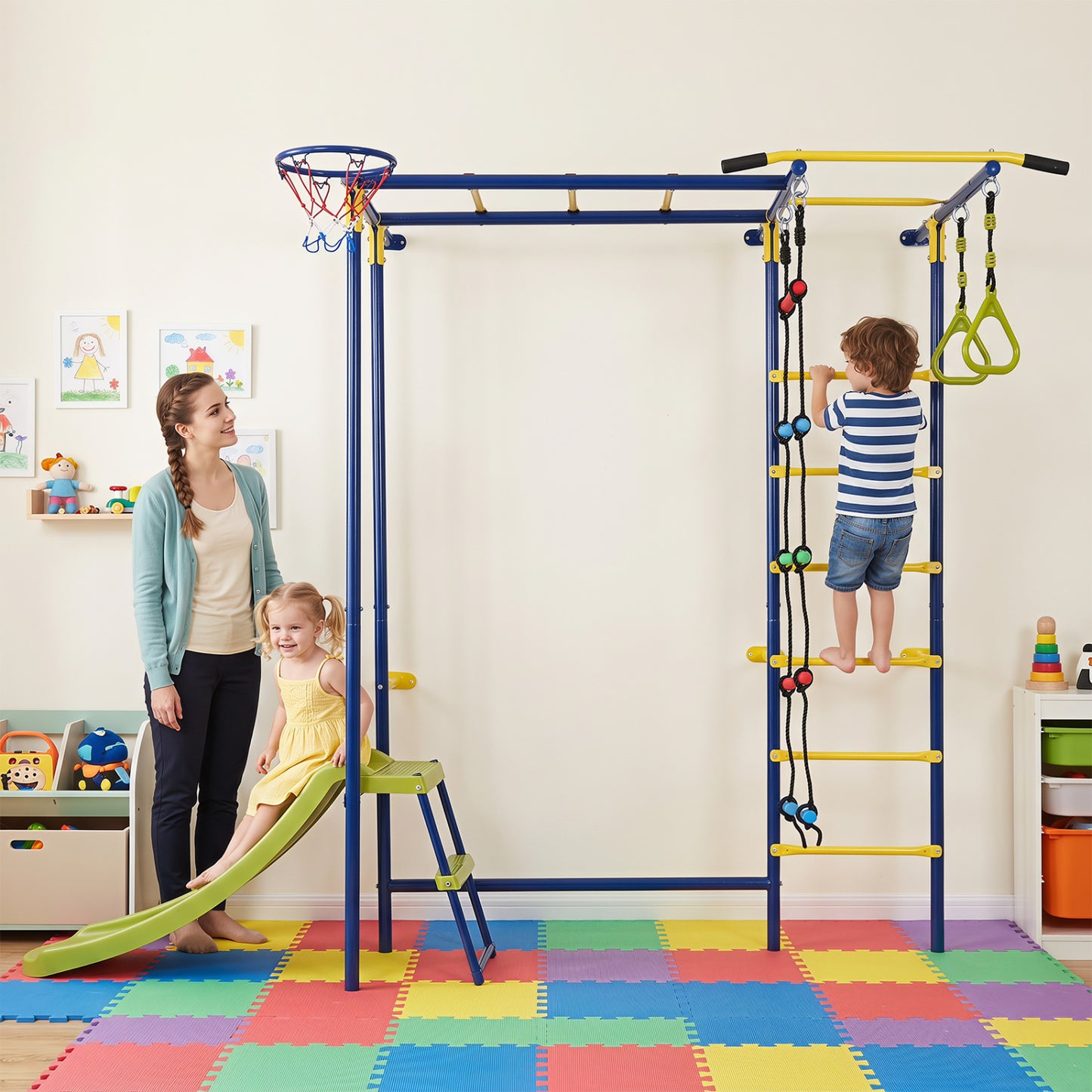7-In-1 Indoor Jungle Gym For Toddlers