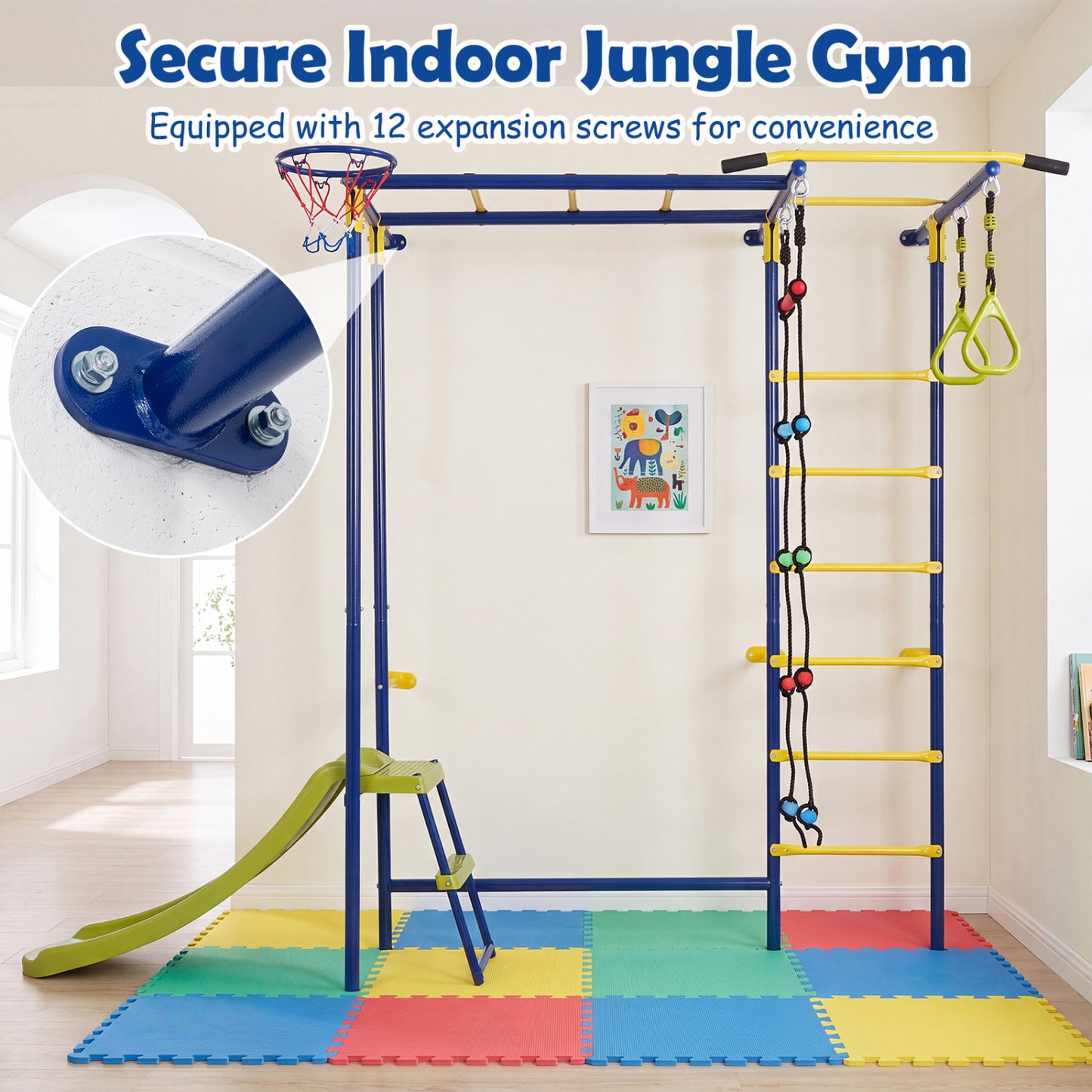 7-In-1 Indoor Jungle Gym For Toddlers