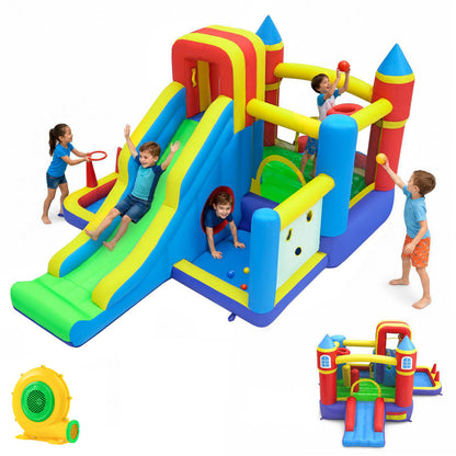 7-in-1 Inflatable Bounce House, Slide, Ball Pit, 680W Blower Bounce House at Gallery Canada