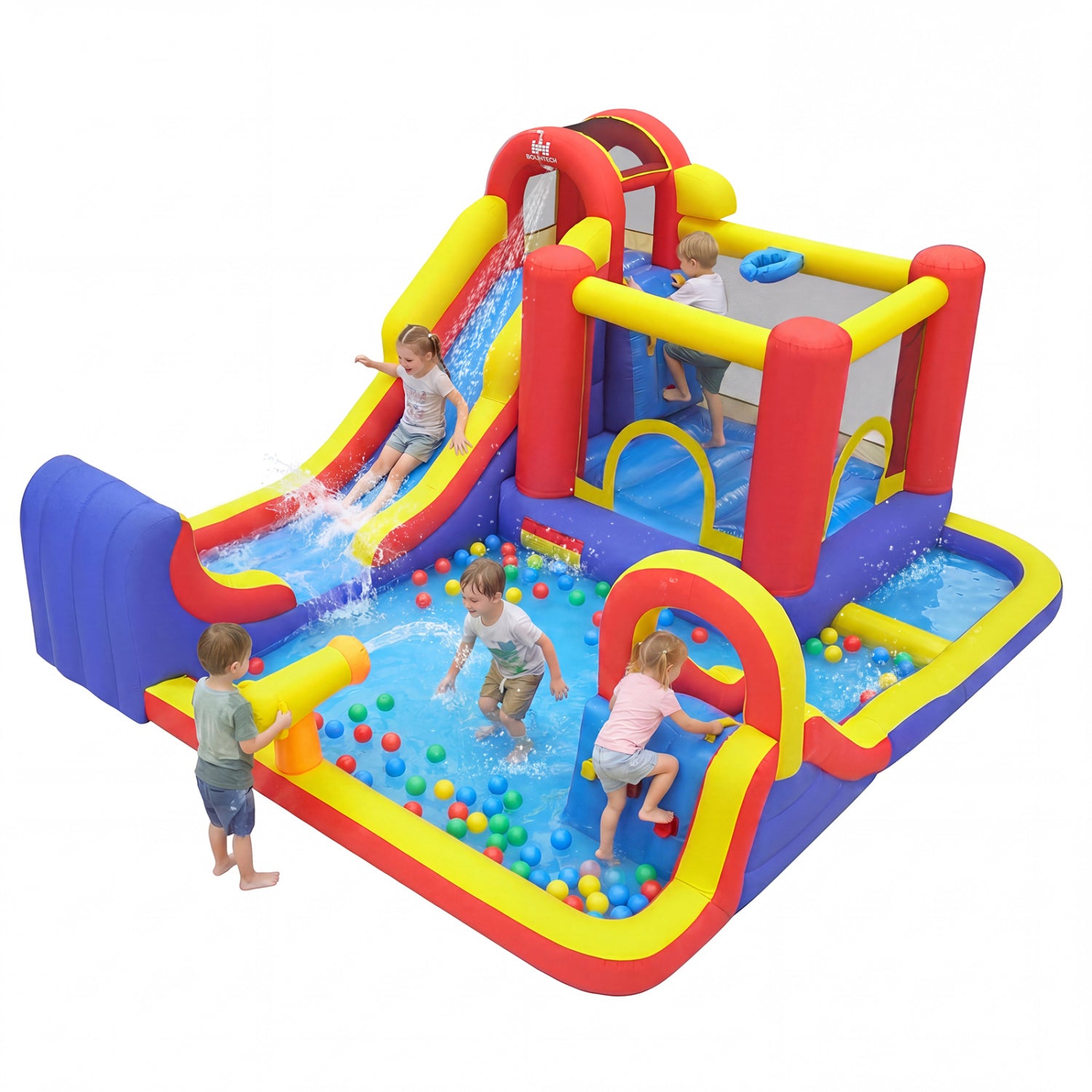 7 In 1 Outdoor Inflatable Bounce House, Water Slides, Splash Pools, Red Bounce House at Gallery Canada