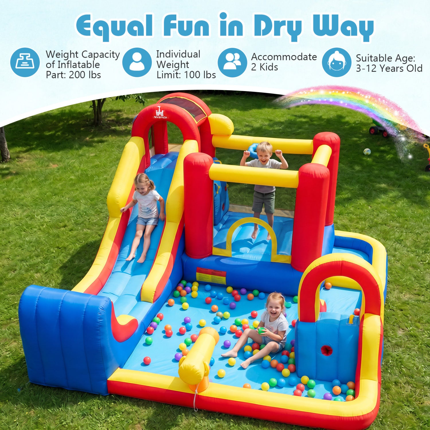 7 In 1 Outdoor Inflatable Bounce House, Water Slides, Splash Pools, Red Bounce House at Gallery Canada