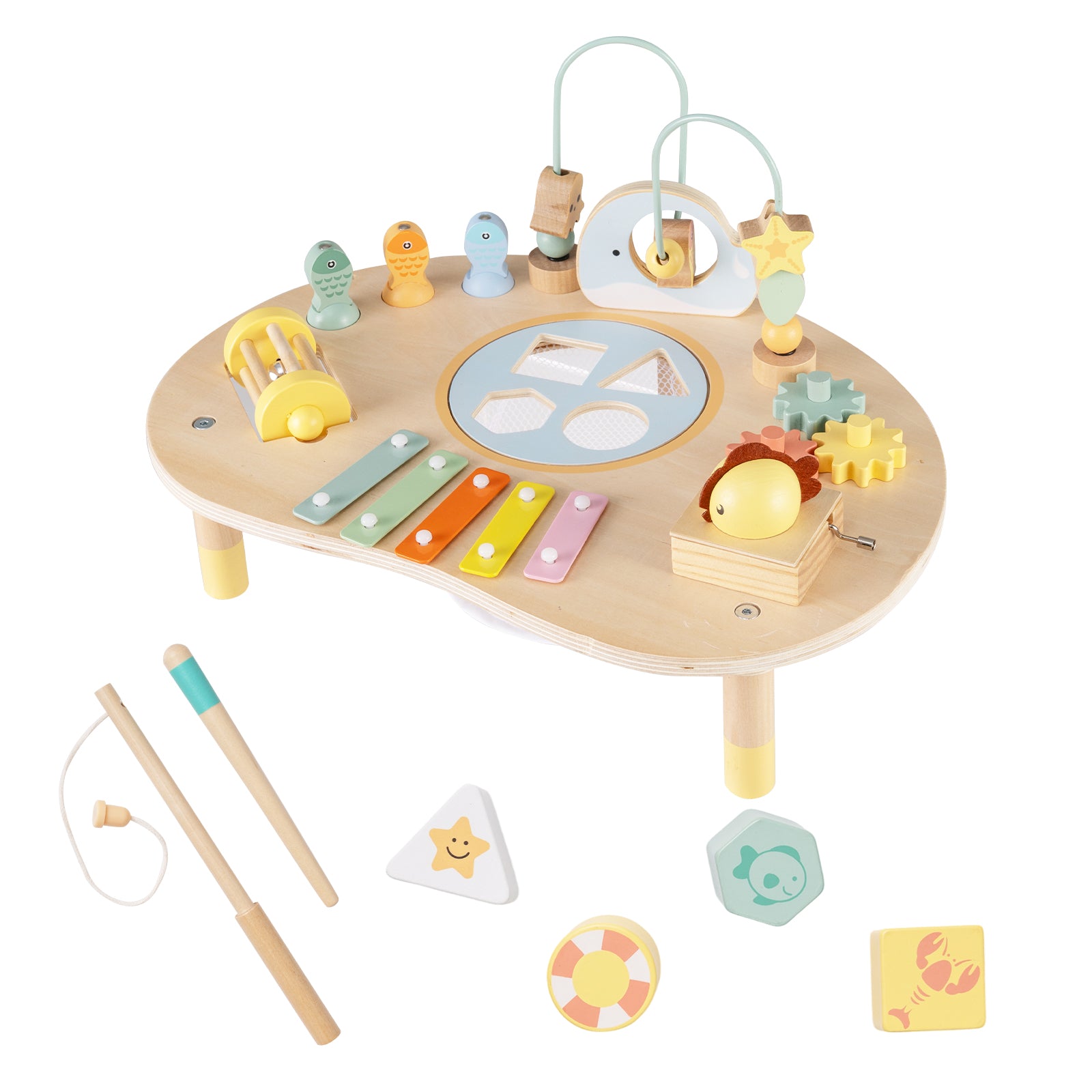 7-in-1 Toddler Activity Table Montessori Sensory Toy for 12 Month+ Wooden Musical Play Table Learning Toys at Gallery Canada