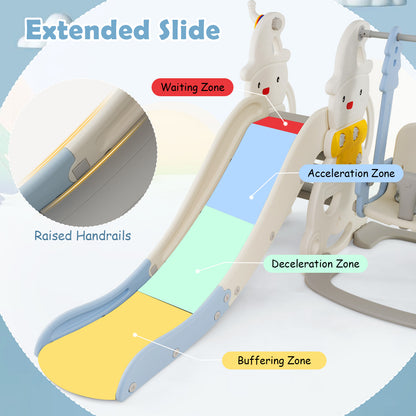 7 In 1 Toddler Slide Swing Set, Height Adjustable, Basketball Hoop, Multicolor Swing & Playsets at Gallery Canada