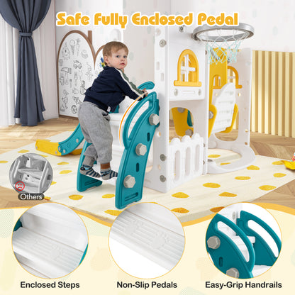 7-In-1 Toddler Swing And Slide Set, L-Shaped, Yellow Climbers & Slides at Gallery Canada
