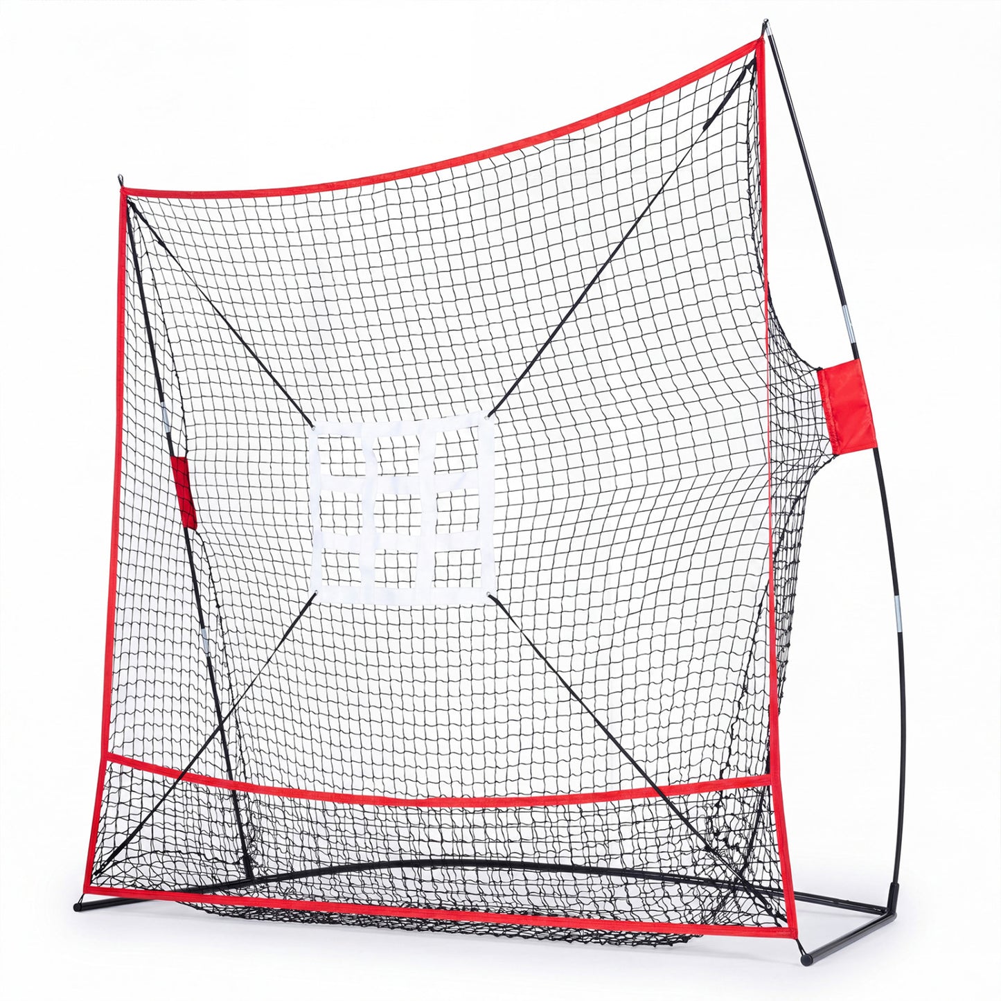 7 X 7.4 FT Baseball Practice Net, 2 Strike Zones, Large Ball Collection