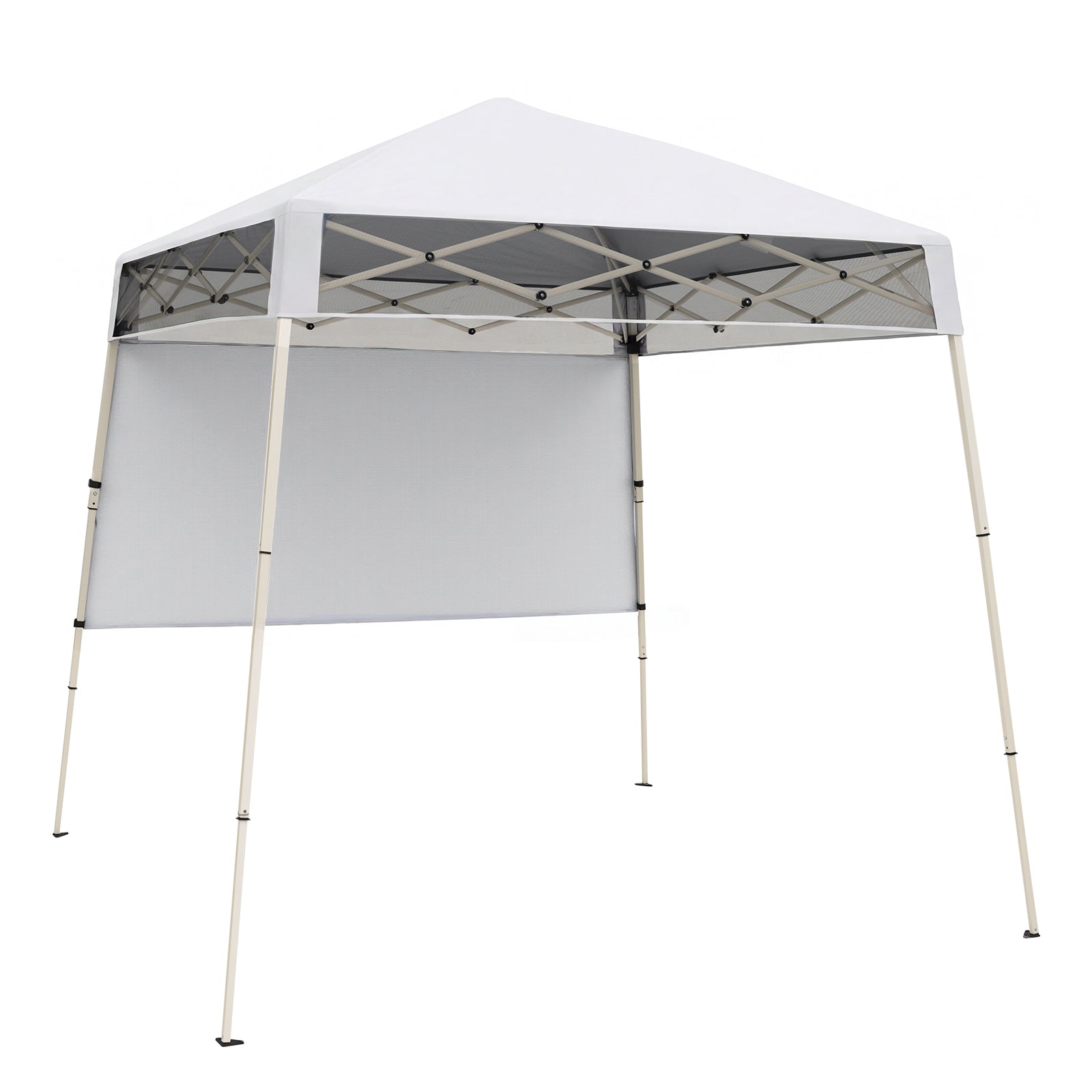 7 x 7 FT Pop-Up Canopy Tent, Push Center Lock, White Canopies at Gallery Canada