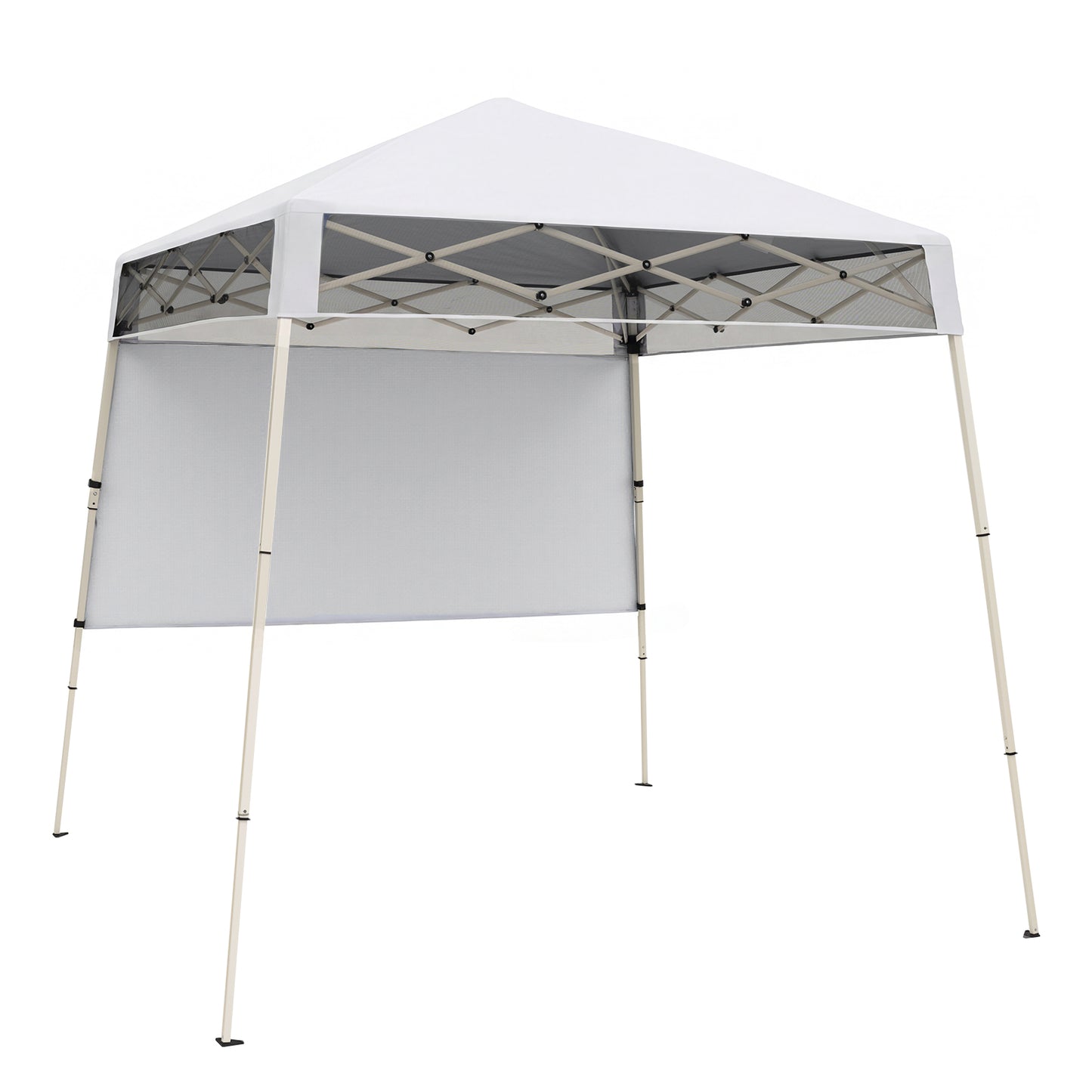 7 x 7 FT Pop-Up Canopy Tent, Push Center Lock, White Canopies at Gallery Canada