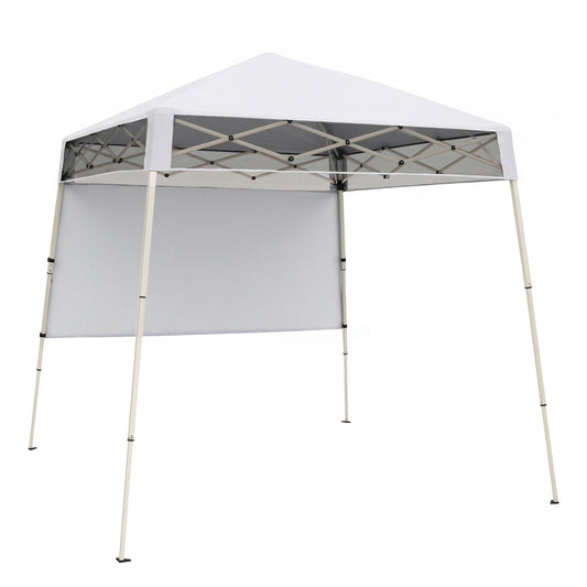7 x 7 FT Pop-Up Canopy Tent, Push Center Lock, White