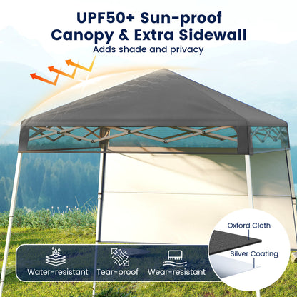 7 x 7 FT Pop-Up Canopy Tent, For Sports Picnic Camping, Gray Canopies at Gallery Canada