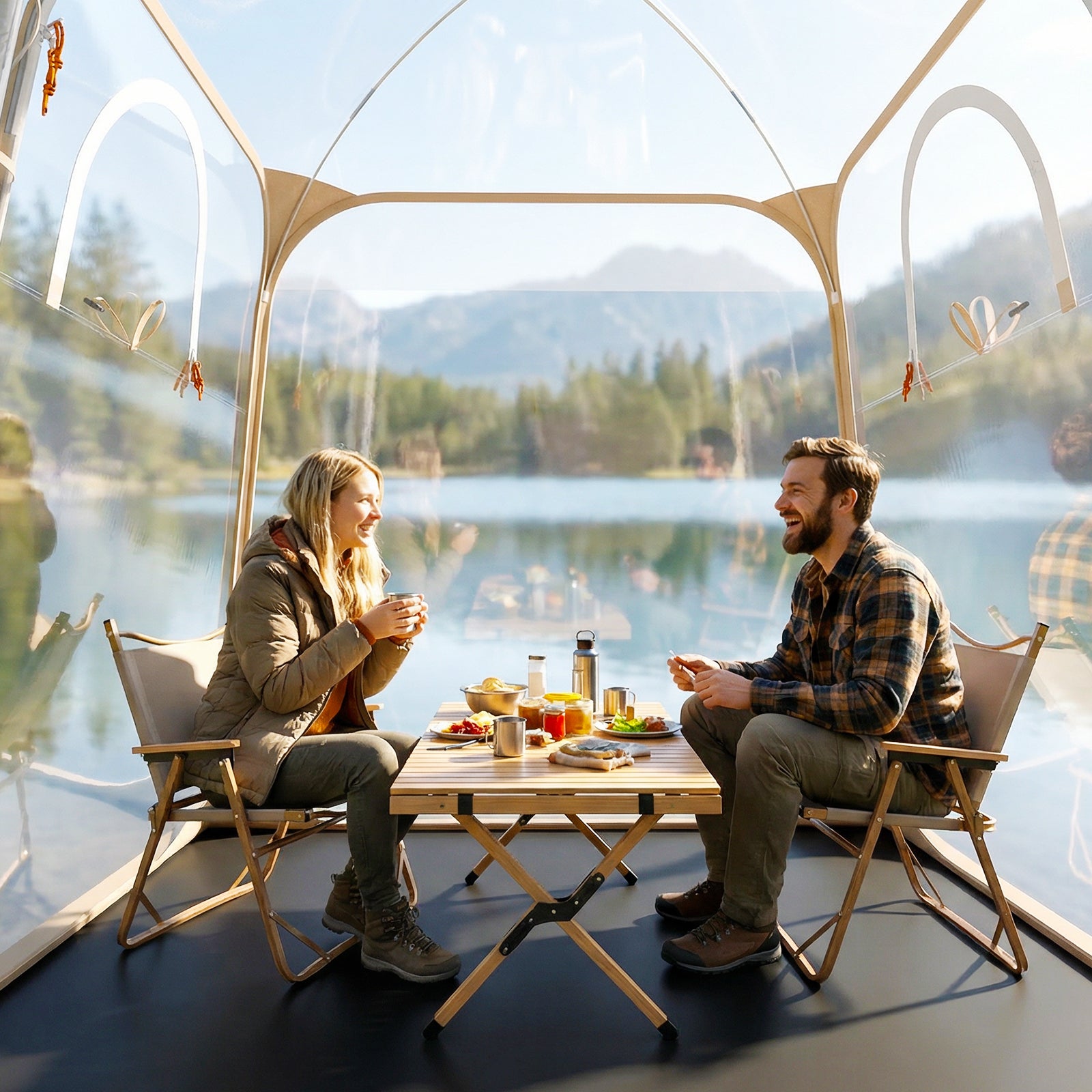 7 x 7 FT Pop Up Sports Tent Clear Bubble Tent All-Weather Waterproof Pod with Sealed Floor Tents at Gallery Canada