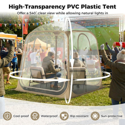 7 x 7 FT Pop Up Sports Tent Clear Bubble Tent All-Weather Waterproof Pod with Sealed Floor Tents at Gallery Canada