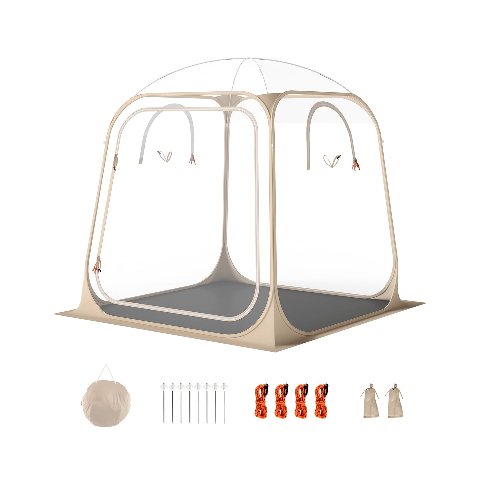 7 x 7 FT Pop Up Sports Tent Clear Bubble Tent All-Weather Waterproof Pod with Sealed Floor Tents at Gallery Canada