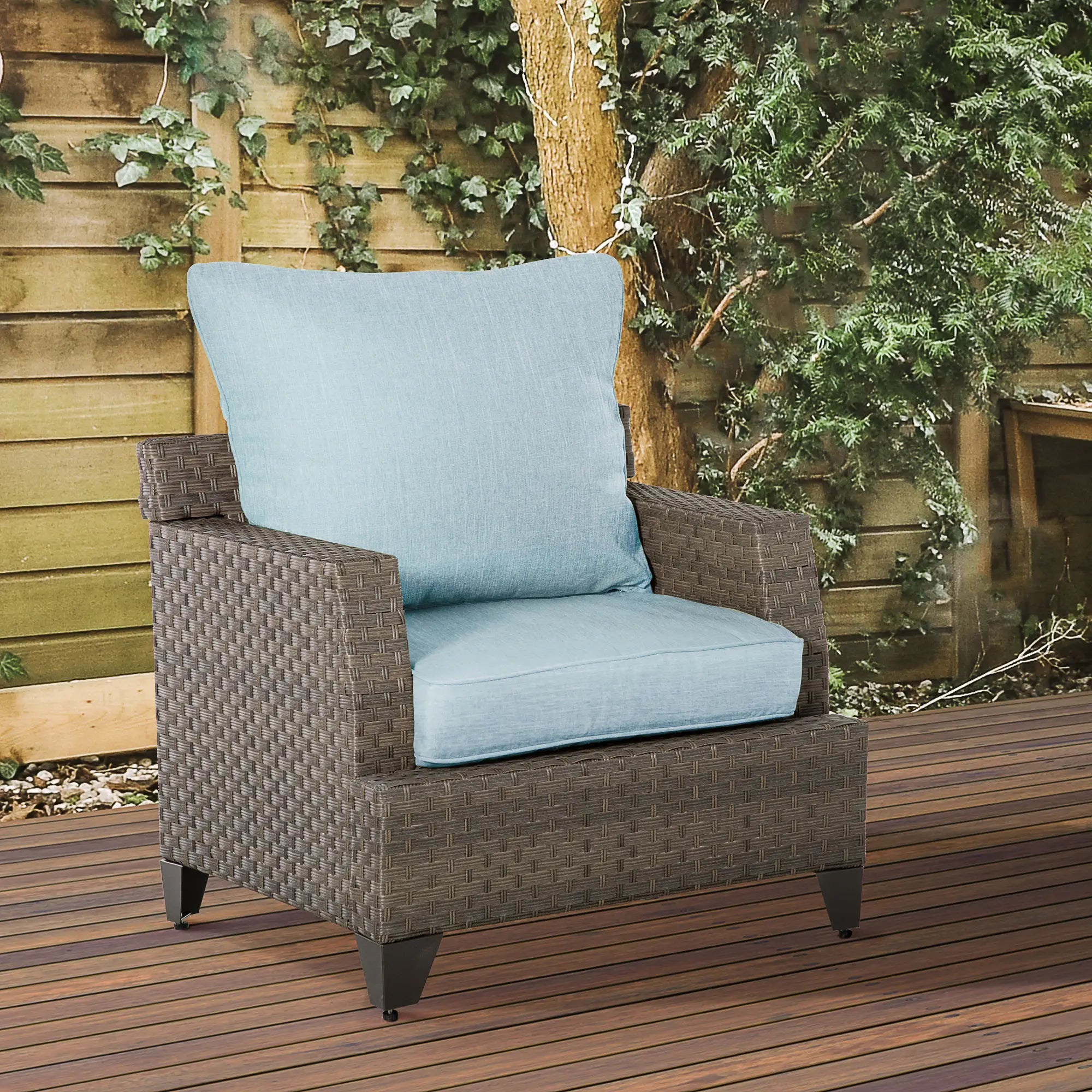 Patio Chair Cushions, Thick Deep Seat, Light Blue Patio Chair Cushions at Gallery Canada