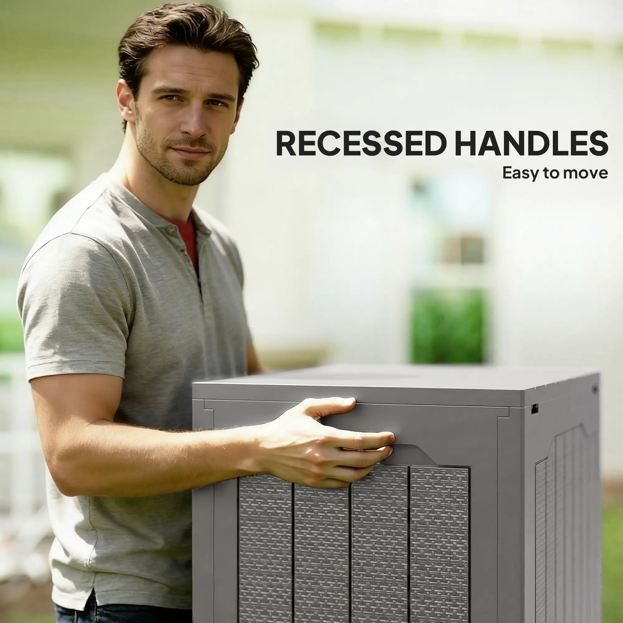 28 Gallon Deck Box, Resin Outdoor Storage With Handles, Waterproof UV Resistant Patio Storage Boxes at Gallery Canada