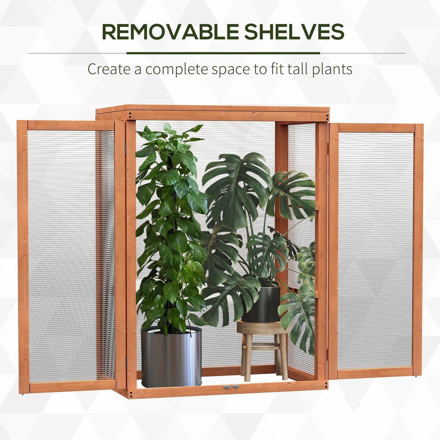 Wooden 2 Tier Cold Frame Greenhouse, 22.8" x 17.3" x 30.7", Orange Cold Frame Greenhouses at Gallery Canada