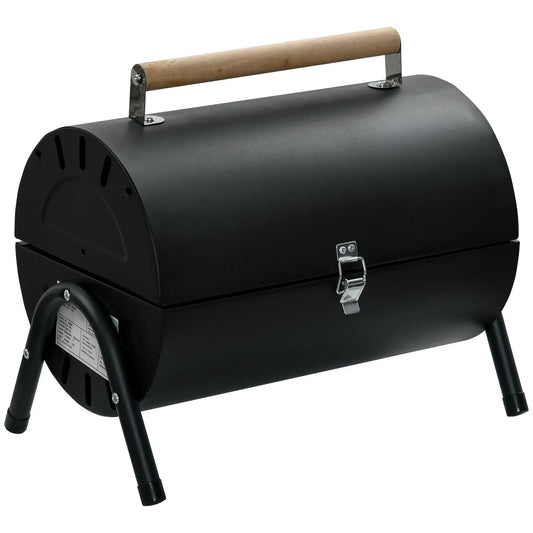 Outdoor Charcoal BBQ Grill, Tabletop Folding Barbecue, 17.3" x 9.8" x 14", Black Charcoal BBQ Grils Black at Gallery Canada