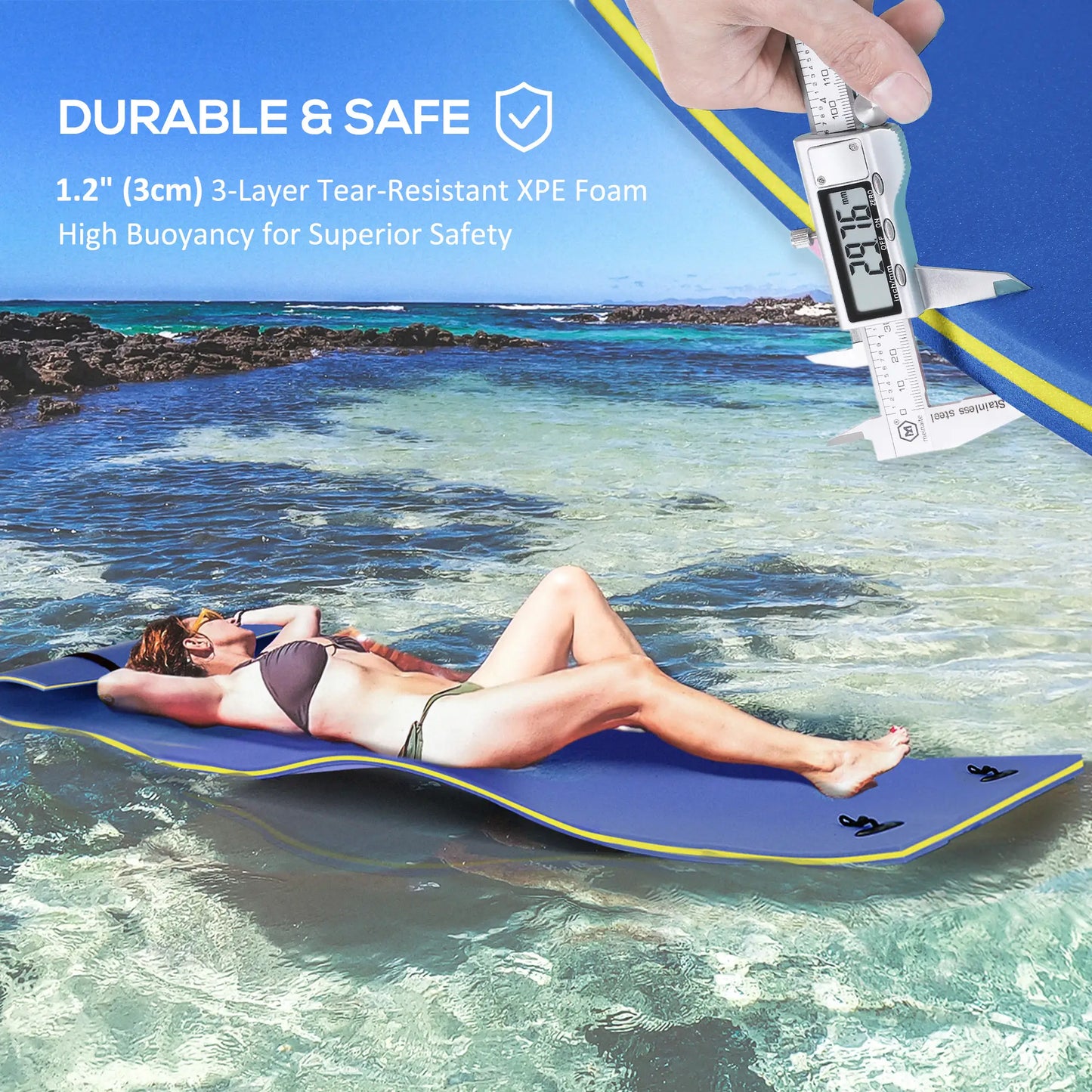 6.5' x 2' Roll-Up Pool Float Mat, for Lake, Ocean, Pool, Blue Water Sports & Boating Supplies at Gallery Canada