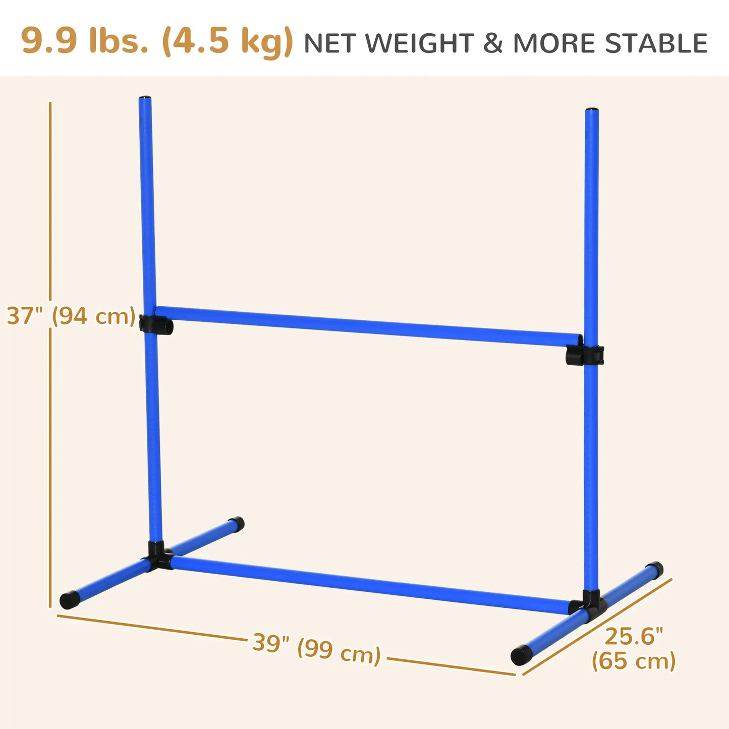 Dog Agility Training Set, 4 Adjustable Jump Bars, Exercise Kit, Blue Dog Agility Training Equipment at Gallery Canada