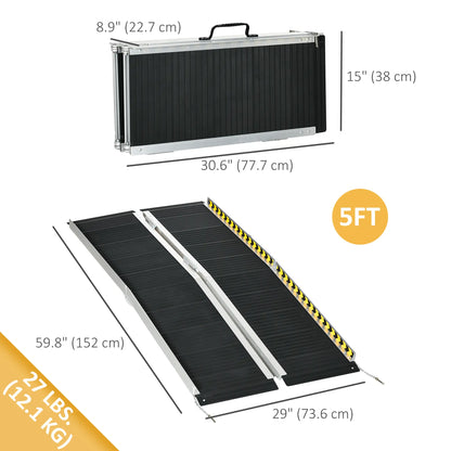 5ft Wheelchair Ramp, Non-Skid PVC, Foldable Aluminium Knee Walker & Wheelchair Ramps at Gallery Canada