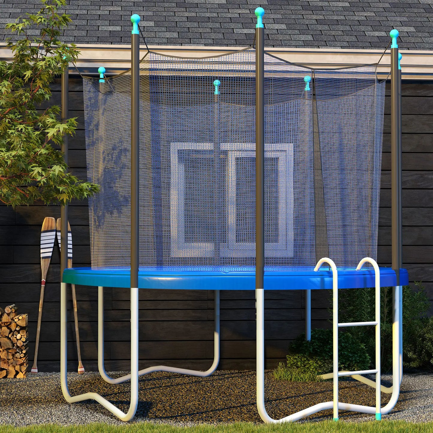 12FT Trampoline Spring Cover, Waterproof Tear-Resistant, Blue Trampolines at Gallery Canada