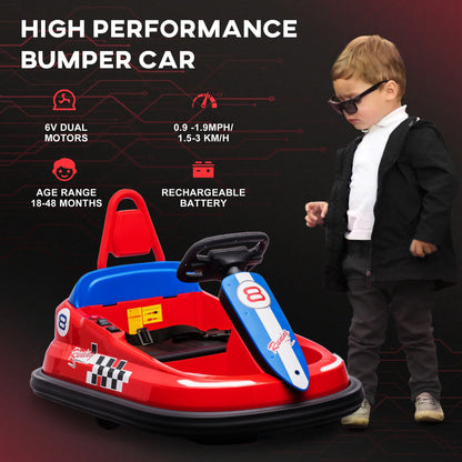 Kids Bumper Car, 6V 360° Rotation Electric Ride on Car, Twin Motors, Red Electric Toy Cars at Gallery Canada