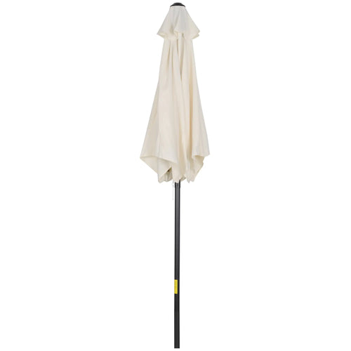 6.6FT Outdoor Patio Umbrella, 6 Solid Ribs, Cream White