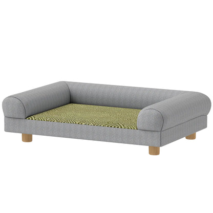 Pet Sofa, Dog Couch Bed for Small Dogs, Elevated with Solid Feet, Grey Dog Sofas Grey at Gallery Canada