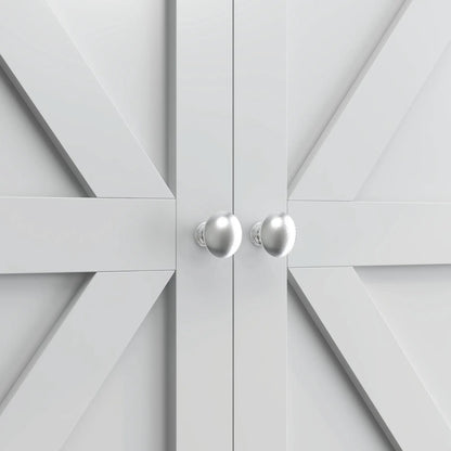 Over Toilet Cabinet, Bathroom Storage with Barn Doors, Open Shelf, White Over The Toilet Storage at Gallery Canada