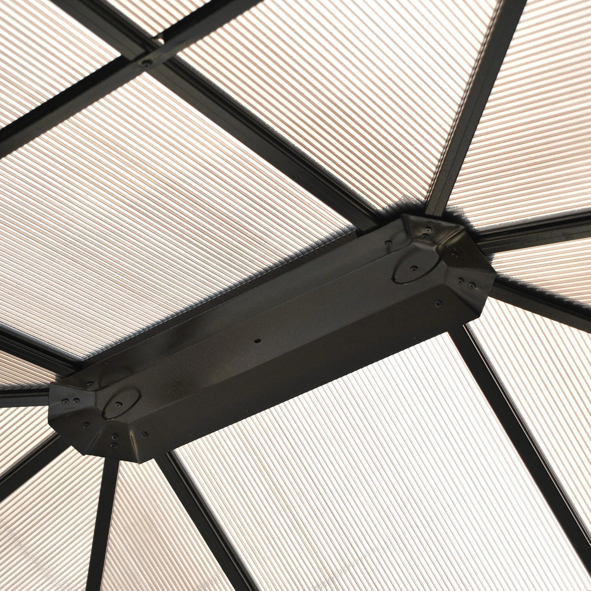 12' x 14' Hard Top Patio Gazebo, Aluminum Shelter, Curtains, Mosquito Netting Gazebos at Gallery Canada