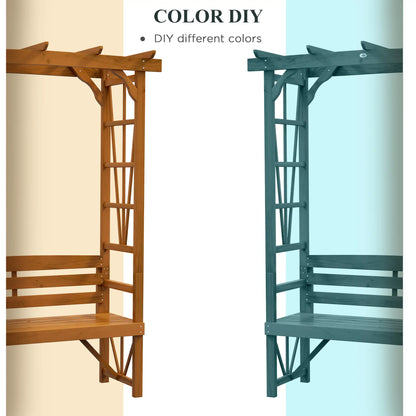 Wooden Patio Bench, Outdoor Bench for Plants, Brown Outdoor Benches at Gallery Canada