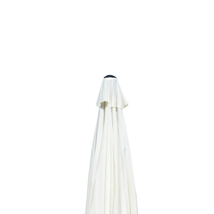 8.5 ft Round Patio Umbrella, Tilt and Crank, Cream White Sun Umbrellas at Gallery Canada