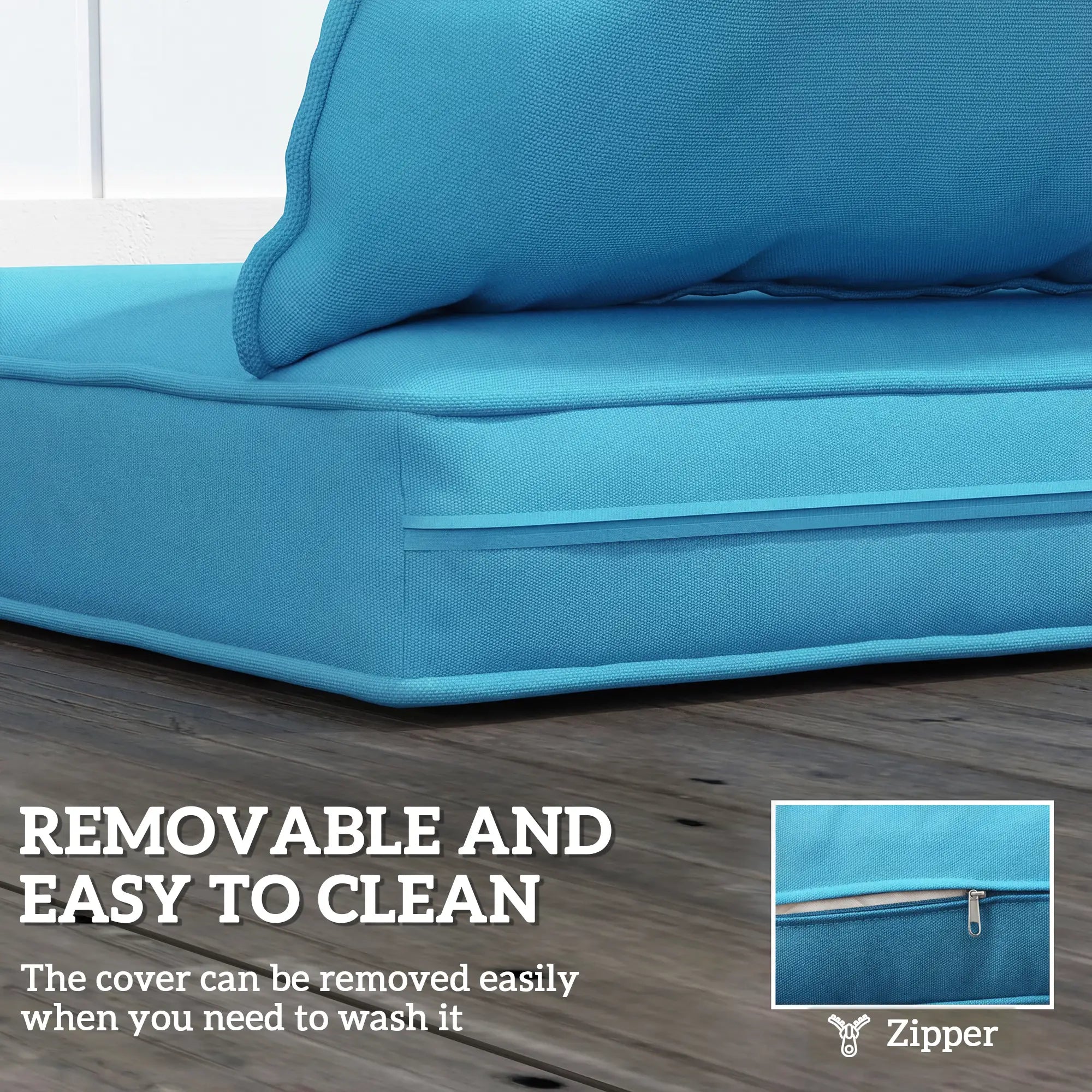 Patio Chair Cushions Set, 2 Seat Cushion Back Pillows, Turquoise Patio Chair Cushions at Gallery Canada