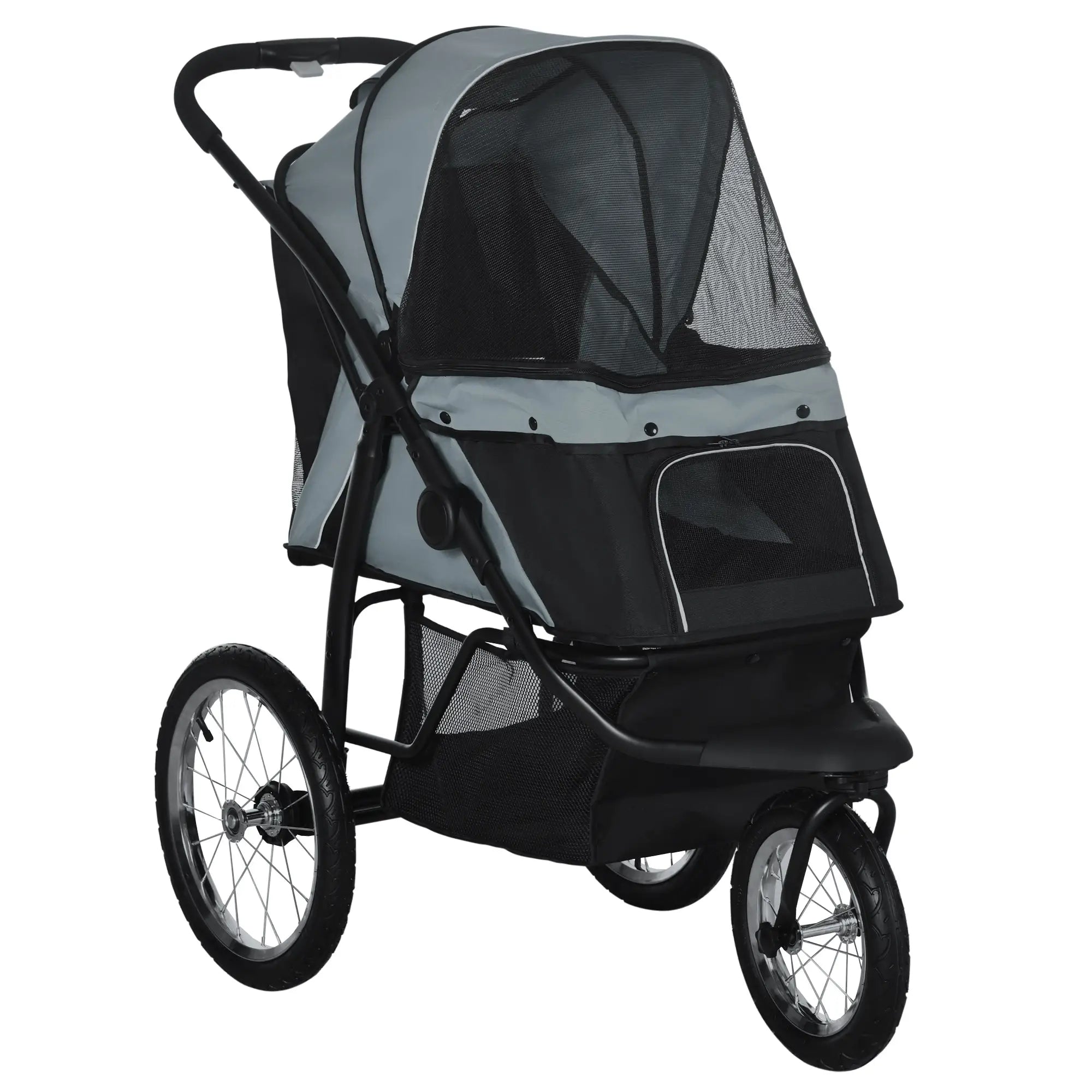 3 Big Wheels Pet Stroller, Small Medium Dogs, Cats, Folding Carrier, Adjustable Canopy, Black Dog Bike Trailers & Strollers at Gallery Canada