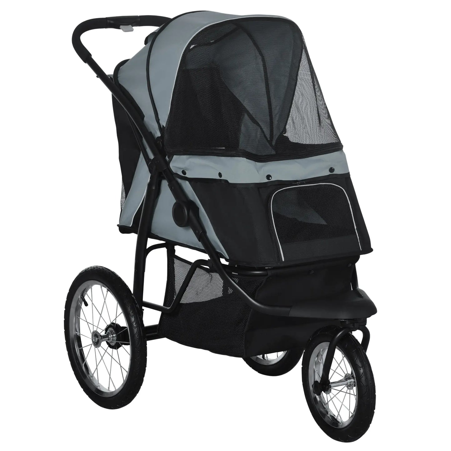 3 Big Wheels Pet Stroller, Small Medium Dogs, Cats, Folding Carrier, Adjustable Canopy, Black Dog Bike Trailers & Strollers at Gallery Canada
