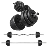 Ensemble d'haltères ajustables 3-en-1, poids de 110 lb pour salle de sport à domicile, poignée antidérapante