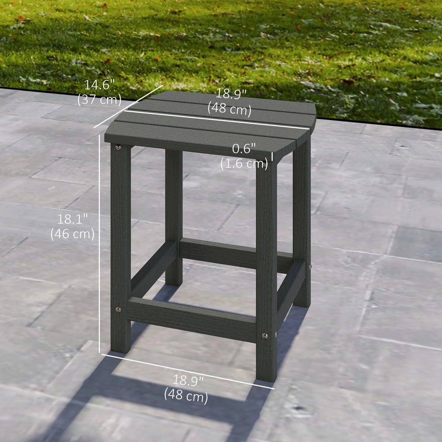 Outdoor Side Table, Patio End Table, Grey Patio Side Tables at Gallery Canada