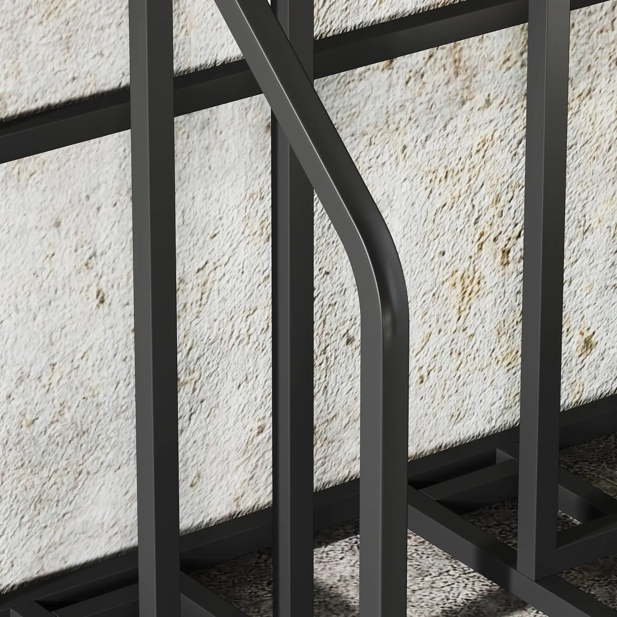 4 Bike Stand, Metal Floor Storage Rack with Basket, Hooks, Black Bike Parking Stands at Gallery Canada