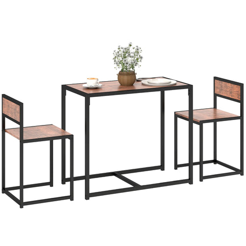 Industrial Dining Table Set for 2, Kitchen Table and Chairs