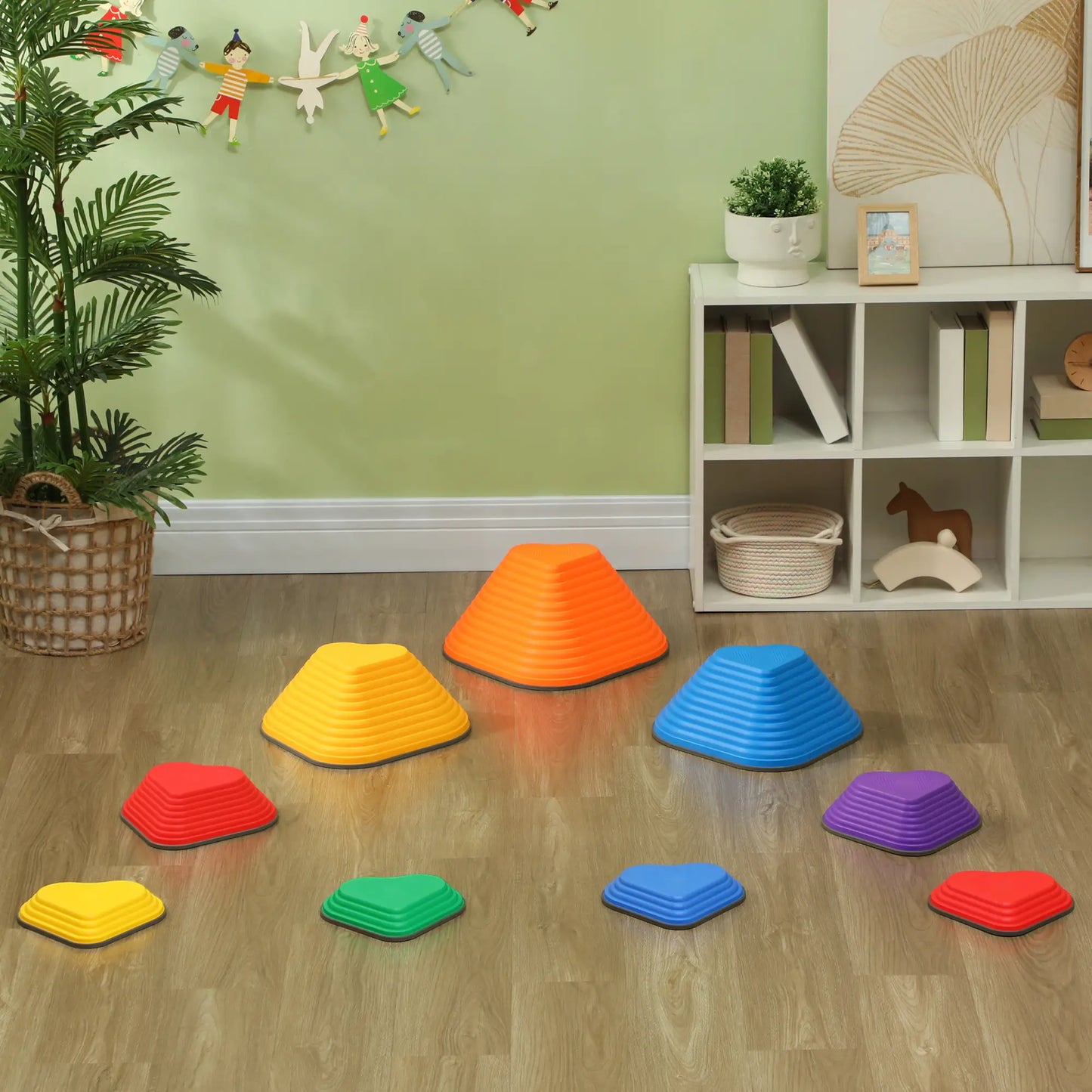 9PCs Heart-Shaped Non-Slip Stackable Kids Stepping Stones Gym Sets & Swings at Gallery Canada