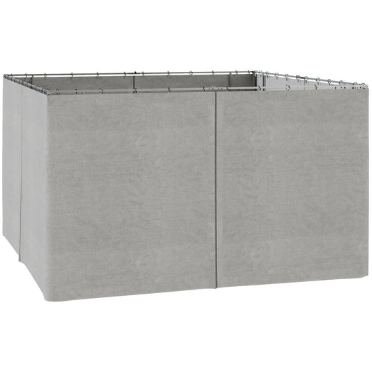 Universal Gazebo Curtains, 4-Panel, 10' x 13', Grey Gazebo Sidewalls Light Grey at Gallery Canada