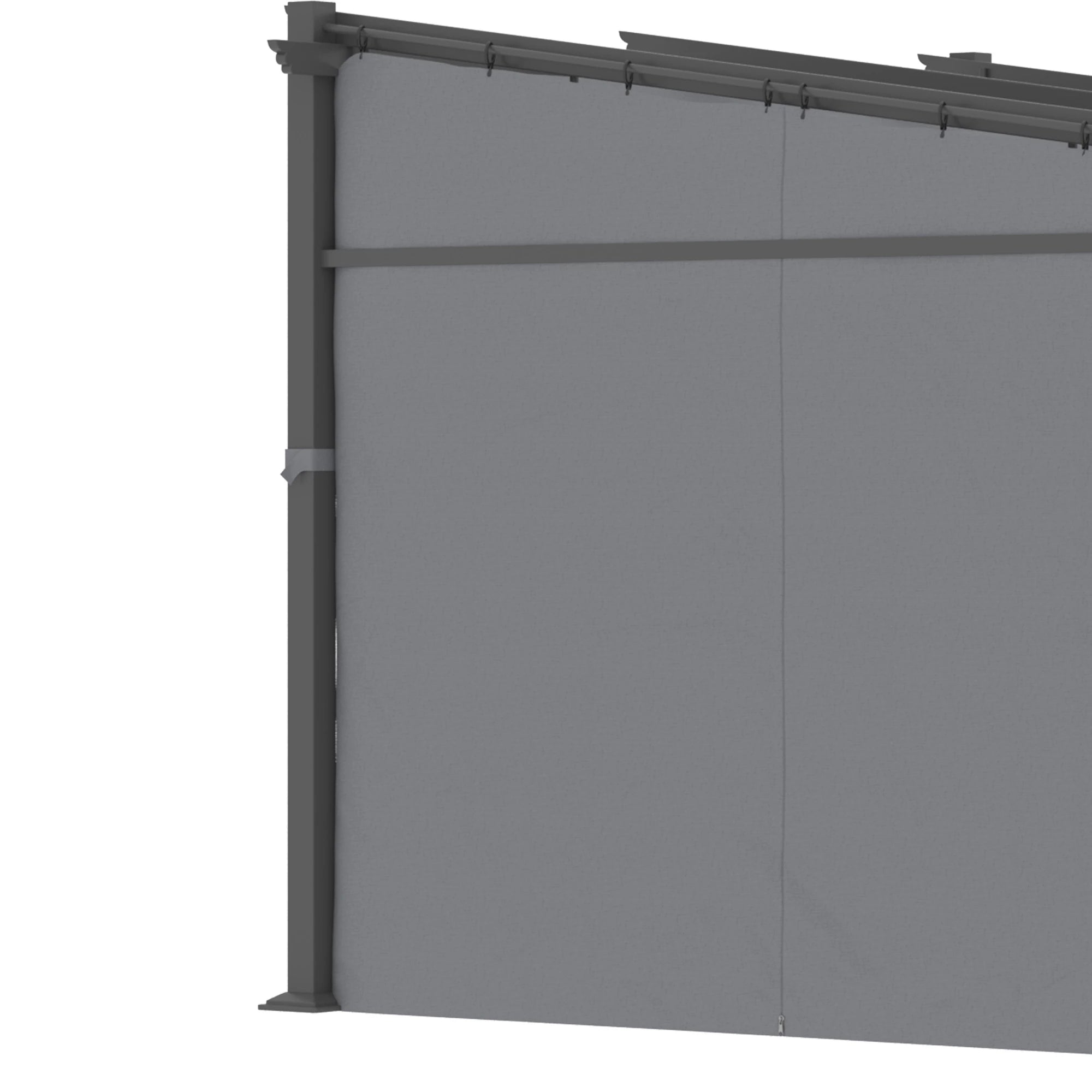 Metal Pergola, Sliding Roof Canopy, Retractable, 10' x 10', Dark Grey Pergolas at Gallery Canada