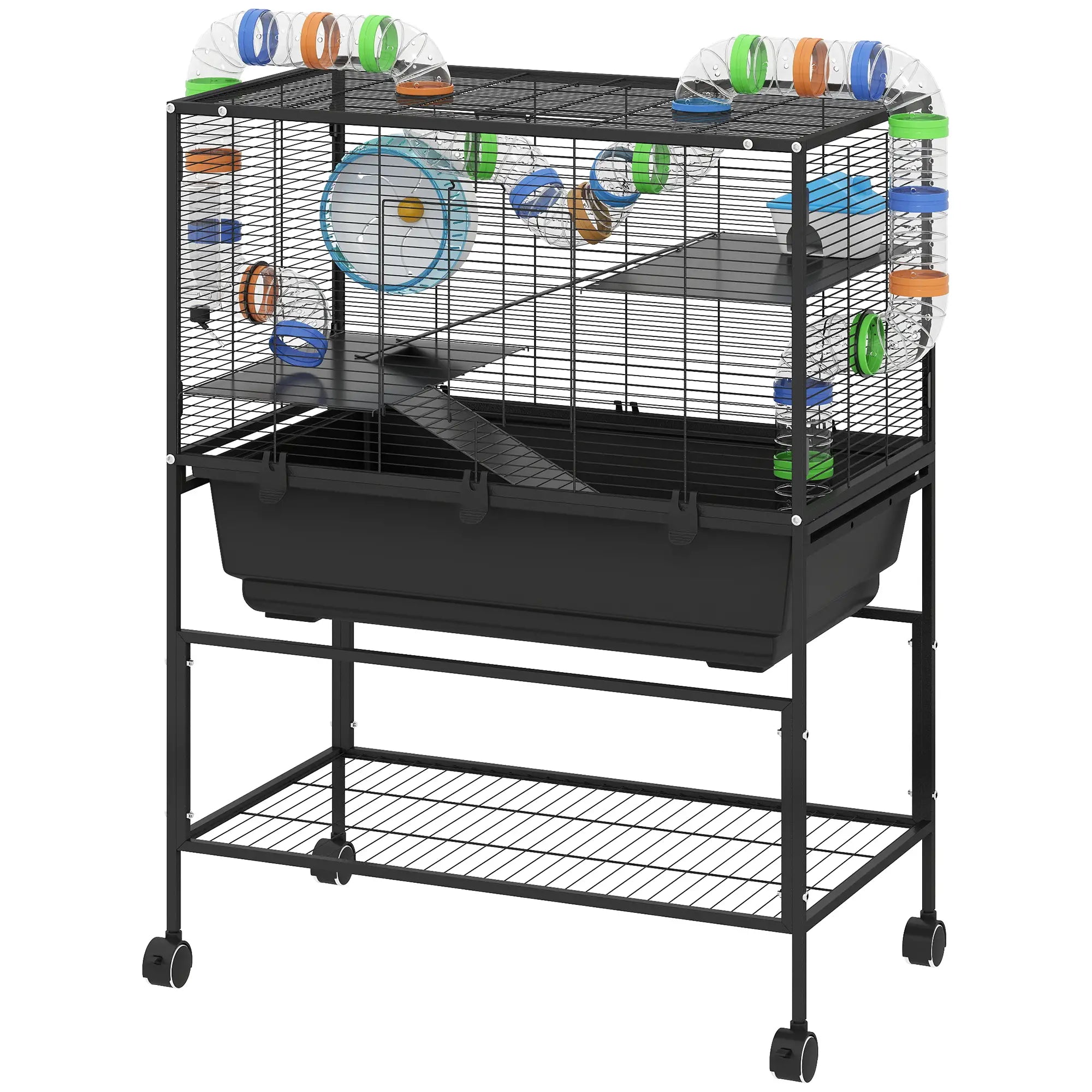 3 Tier Rolling Hamster Cage, 7