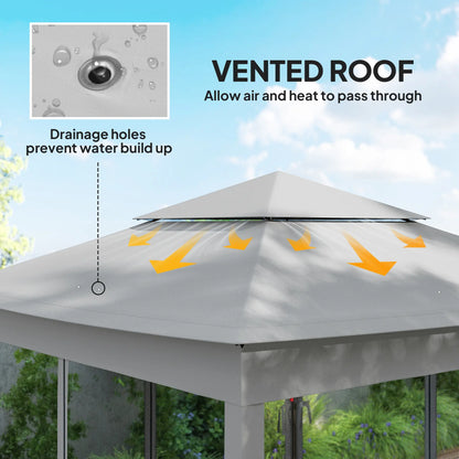 11' x 11' Pop Up Canopy Tent, Light Grey