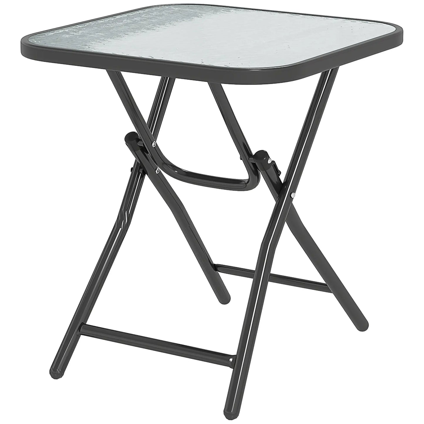 Folding Coffee Table, Tempered Glass Tabletop, Portable Bistro Table Patio Side Tables at Gallery Canada