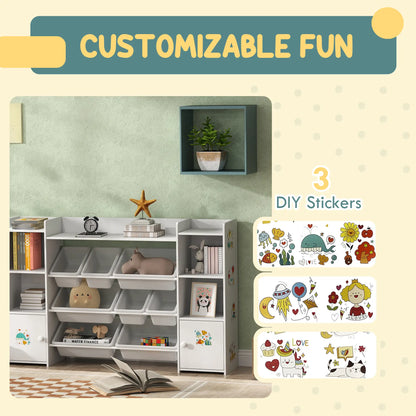 Kids Toy Organizer With 8 Removable Bins, Bookshelf, White Bookshelves & Bookcases at Gallery Canada