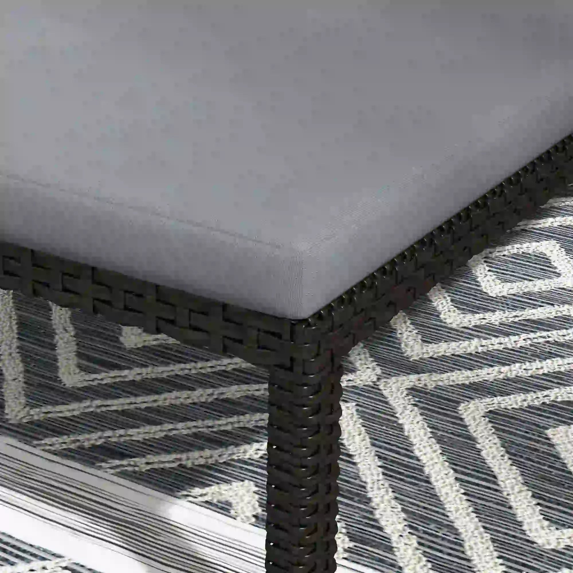 Wicker Chaise Lounger, 5-Level Adjustable Backrest, Light Grey Chaise Loungers at Gallery Canada