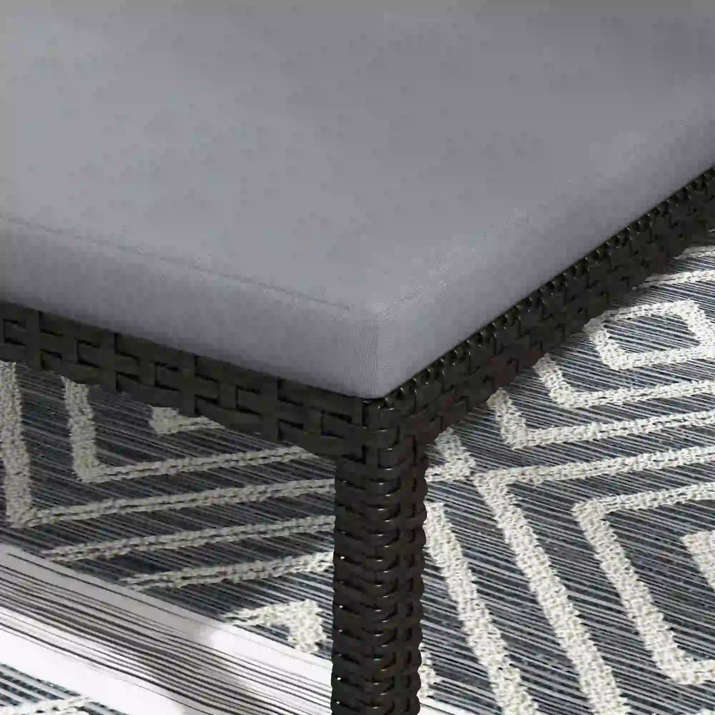 Wicker Chaise Lounger, 5-Level Adjustable Backrest, Light Grey Chaise Loungers at Gallery Canada