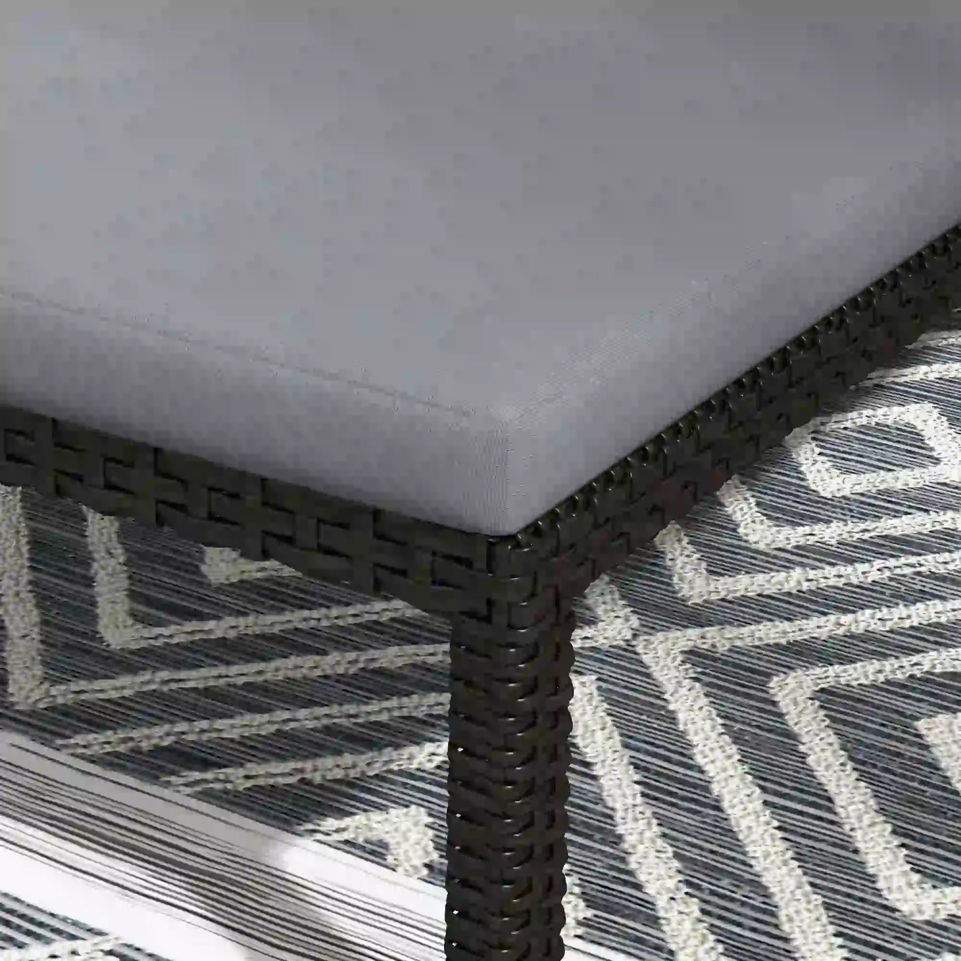 Wicker Chaise Lounger, 5-Level Adjustable Backrest, Light Grey Chaise Loungers at Gallery Canada