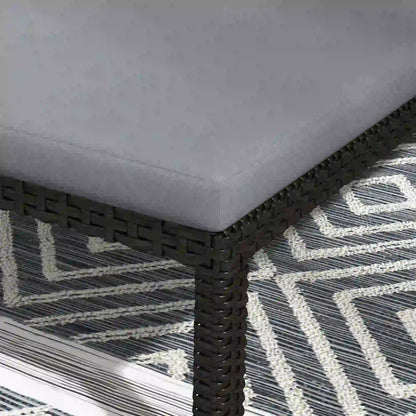 Wicker Chaise Lounger, 5-Level Adjustable Backrest, Light Grey Chaise Loungers at Gallery Canada