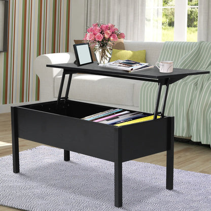 39" Lift Top Coffee Table, Hidden Storage, Living Room, Black Coffee Tables at Gallery Canada